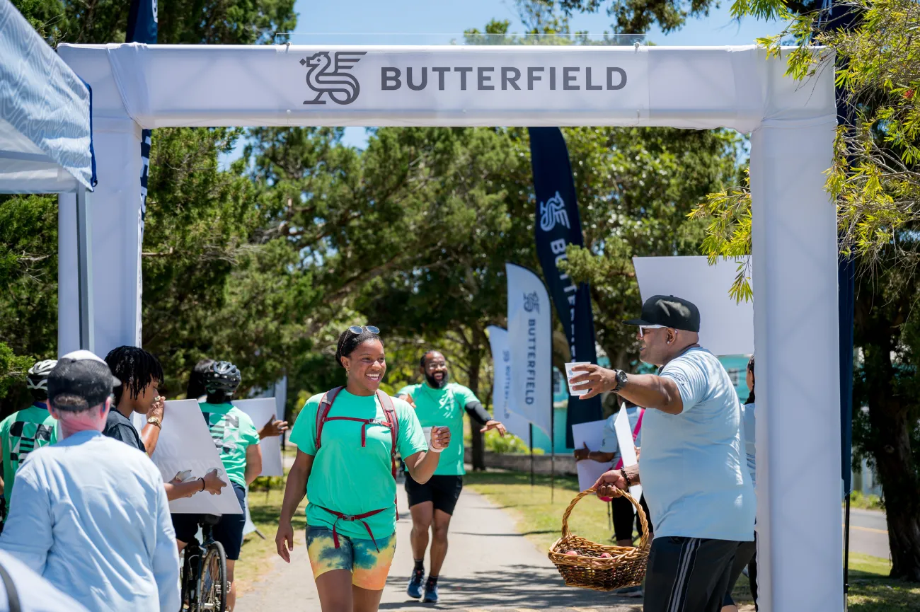 People smiling during End to End stop.