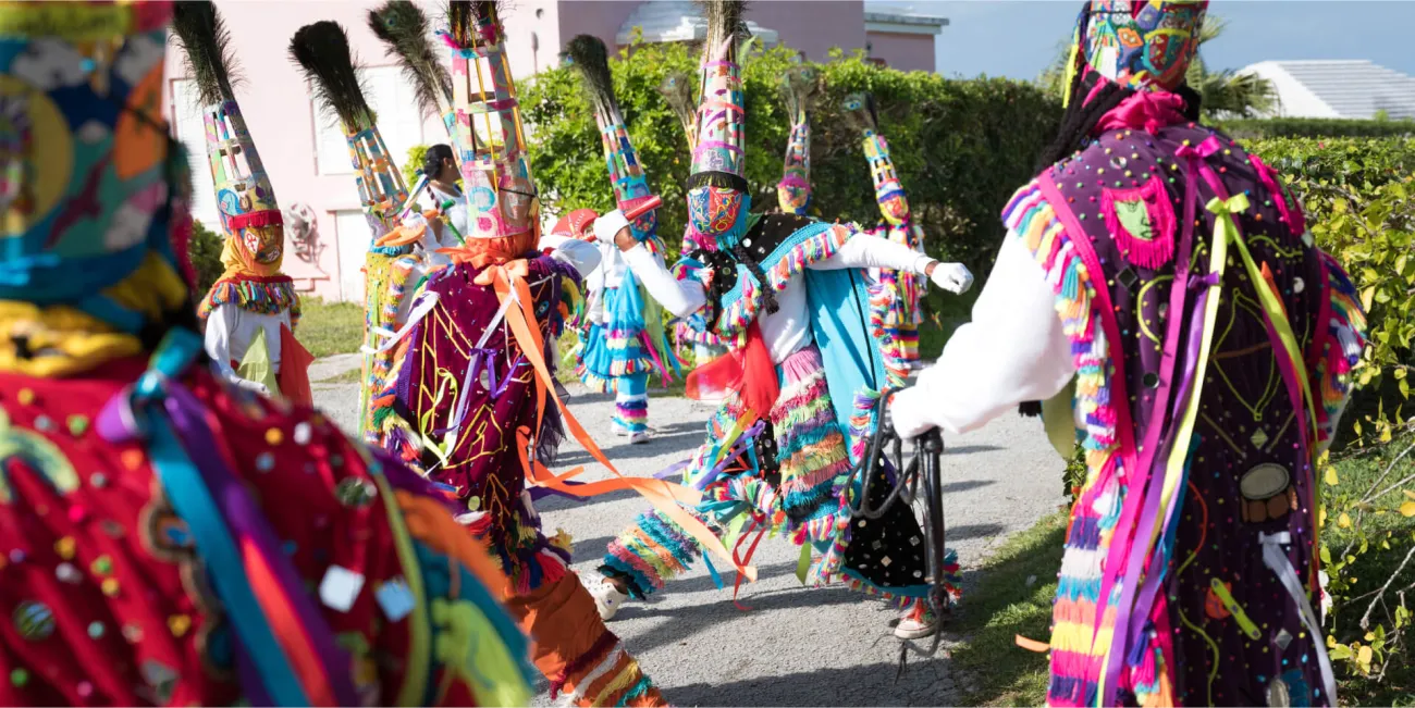 Gombey dancers at Carnival 