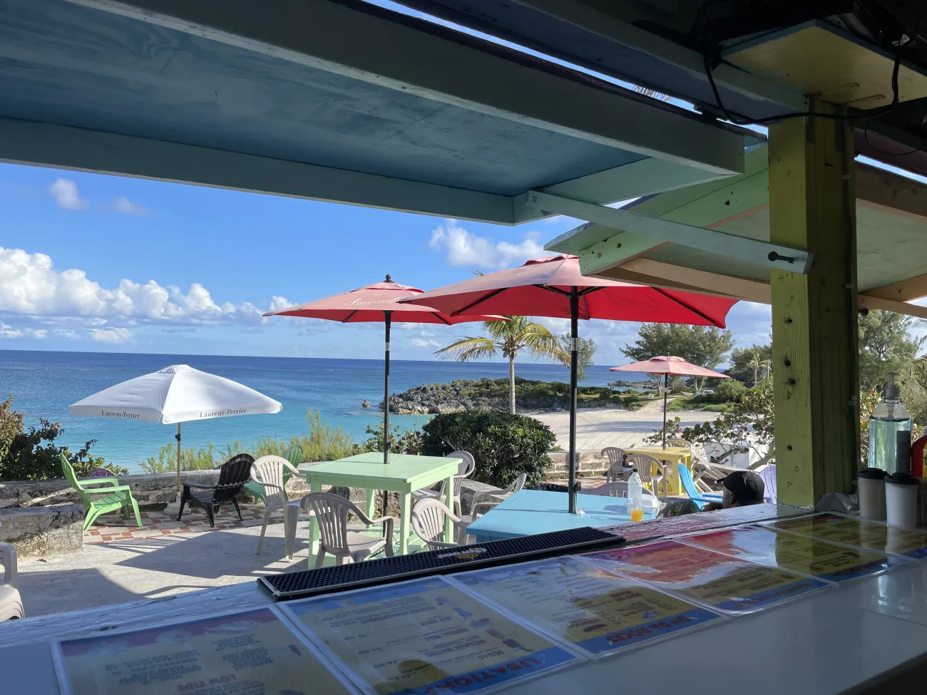 View of BQ Beac Grill at John Smith's Bay