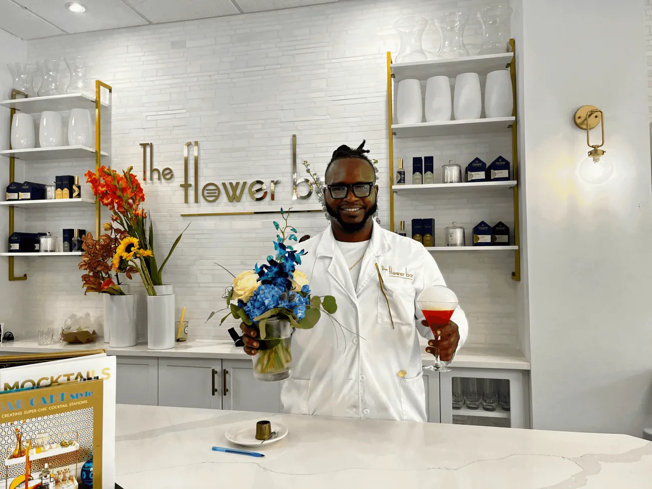 Interior view of The Flower Bar 