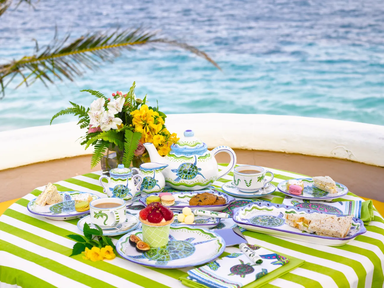 A table spread of the Island Shop goodies.