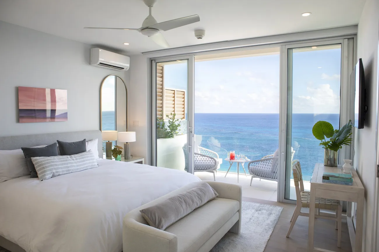 Interior view of Azura Bermuda Ocean View Guestroom