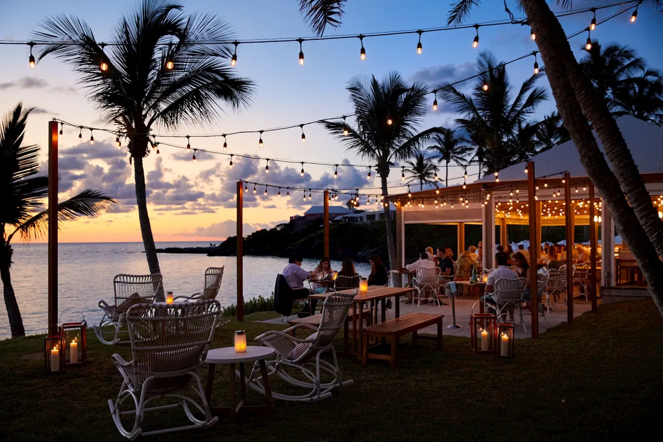 A sunset view of Breezes at Cambridge Beaches
