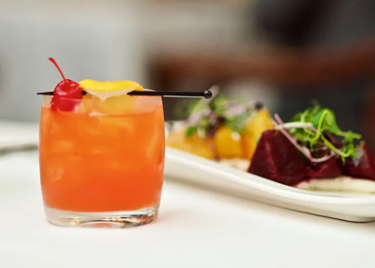 A Rum Swizzle Cocktail