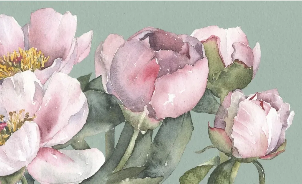 Watercolours In The Rose Garden
