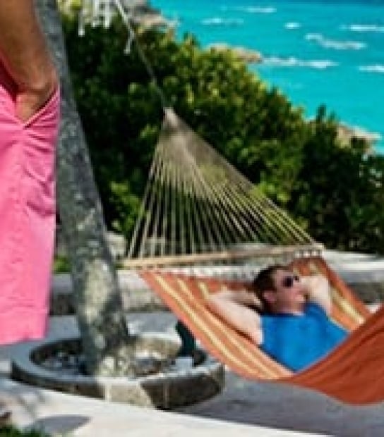 Someone wearing pink shorts