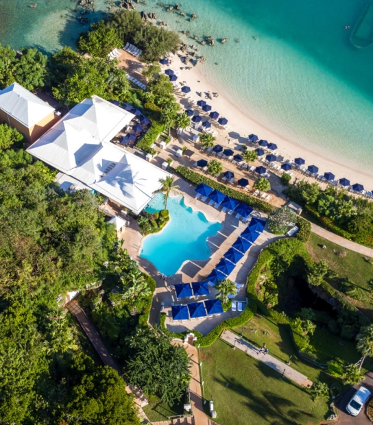 Grotto Bay Beach Resort & Spa – Bay Side Aerial