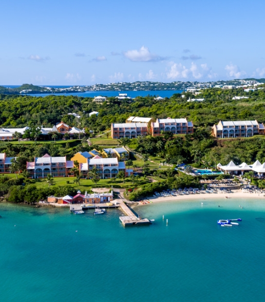 Bermuda Bliss at Grotto Bay Beach Resort – Aerial View Of Grotto Bay And Its Private Beach
