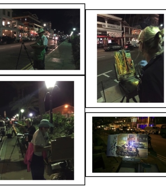 Nocturne Painting:  Hamilton City