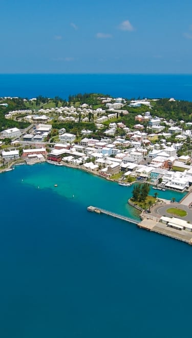 Aerial view of St Georges Harbour