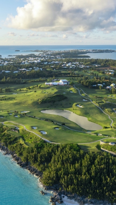 Aerial Golf Shot of Bermuda