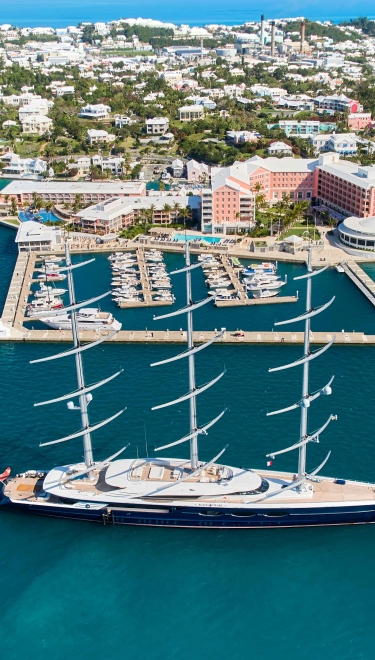 Aerial view of the Black Pearl