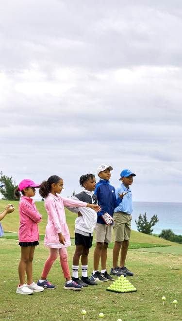 Kids are learning to play golf