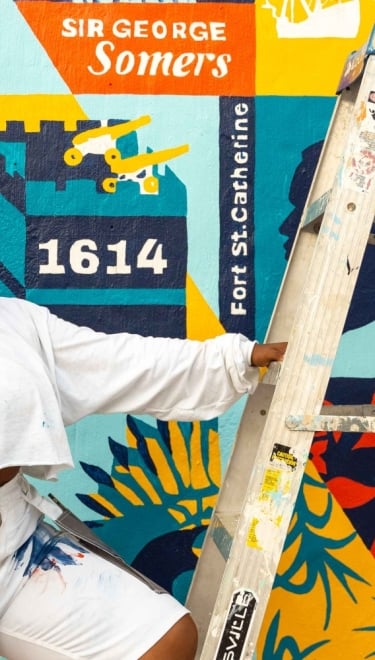 Augmented Reality Experience At The Unsettled Freedom Art Mural