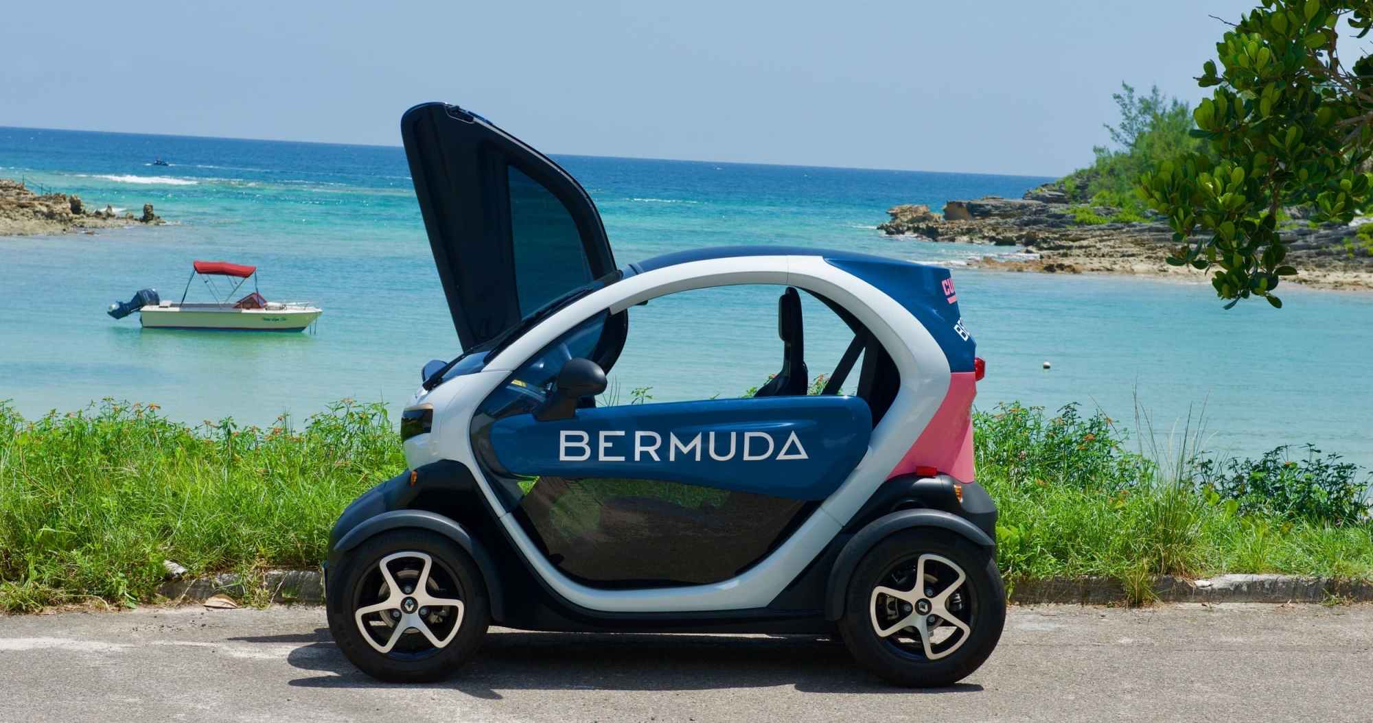 smart car with bermuda decal