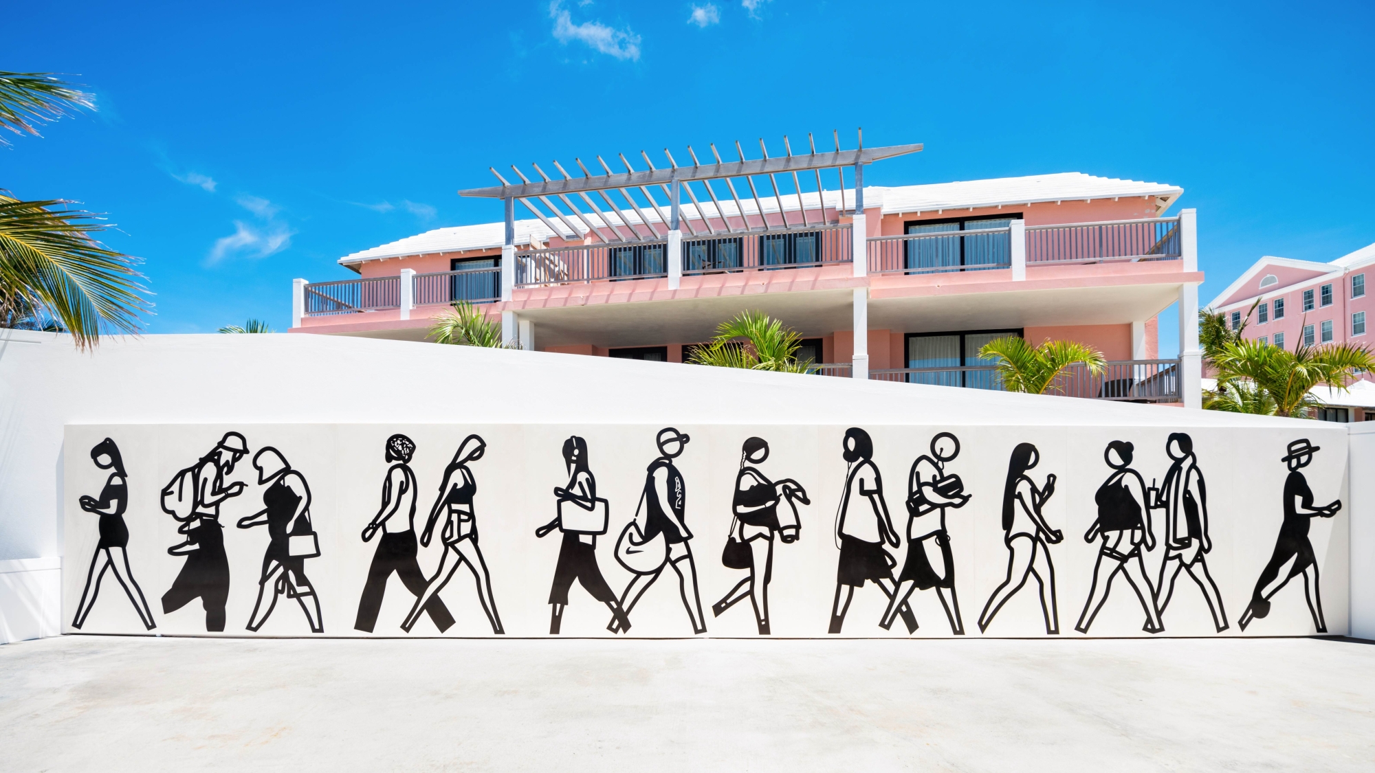 Hamilton Princess Artwork in courtyard.