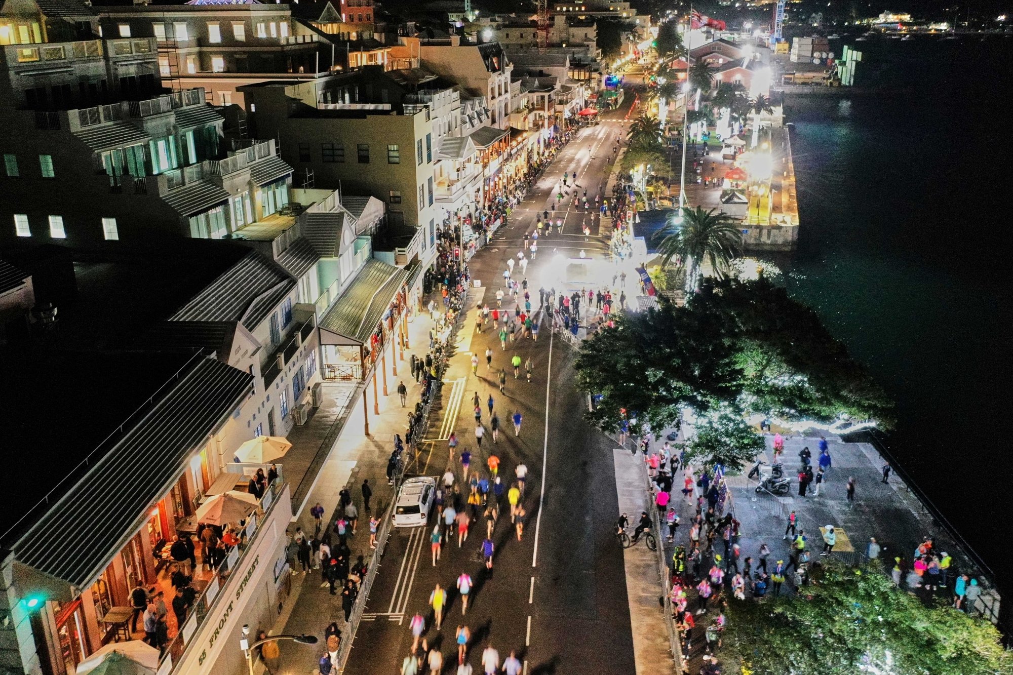 Chubb Triangle Challenge runners on Front street